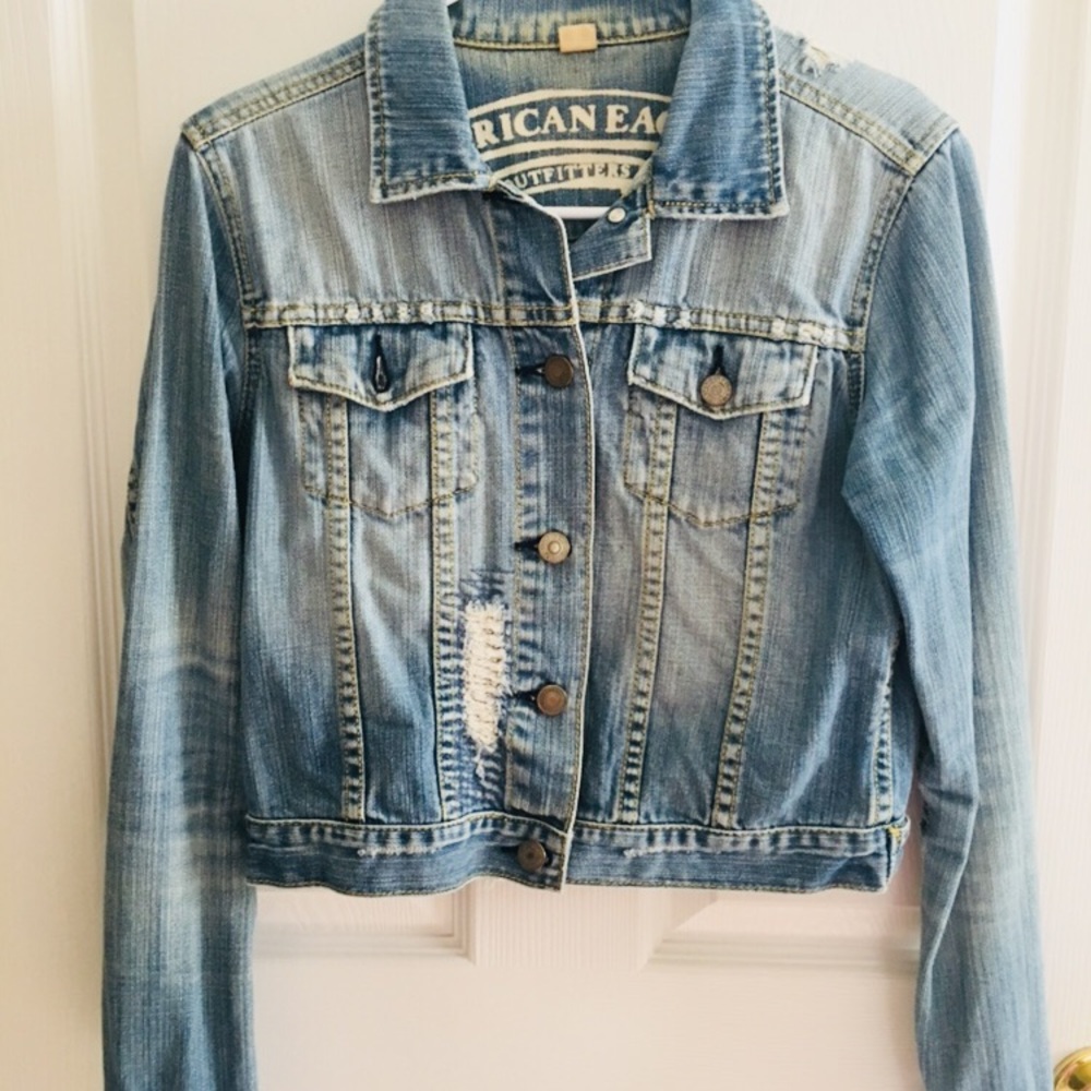 American Eagle Distressed Jean Jacket