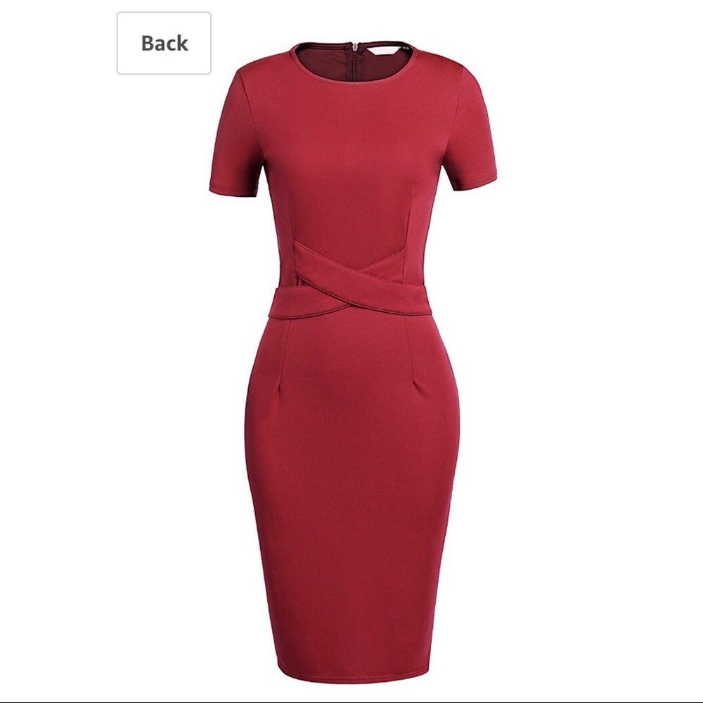 NWT Amazon Red Wrap Dress Small