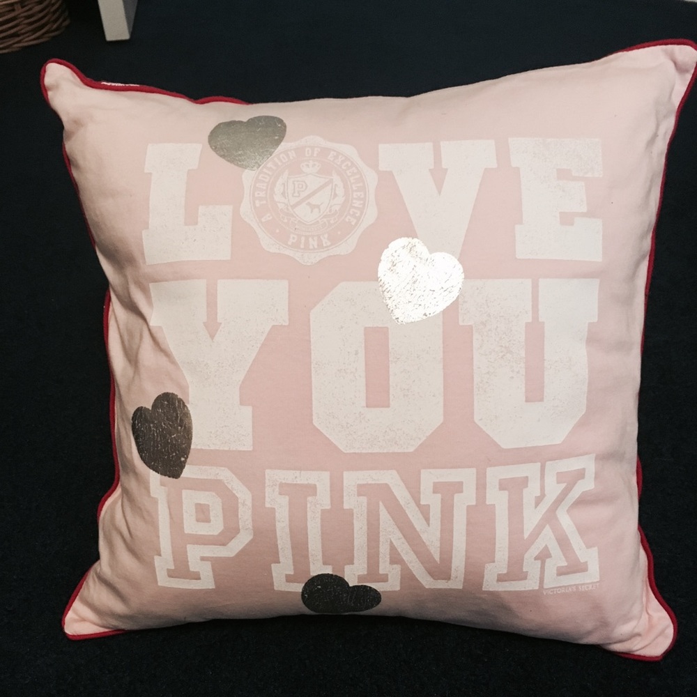 VS Pink "Love You" Throw Pillow