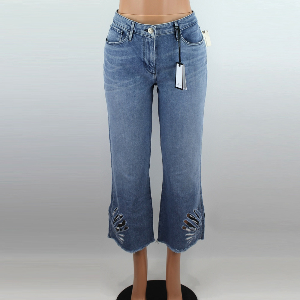 3x1 NYC Freja Mid-Rise Slim Cropped Bell Jeans- 32
