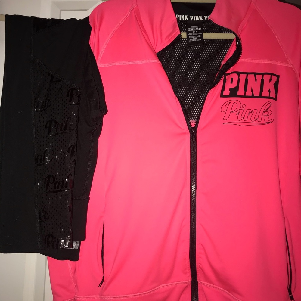 Pink VS Leggings and Jacket