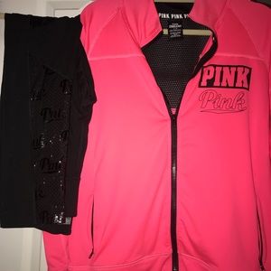 Pink VS Leggings and Jacket