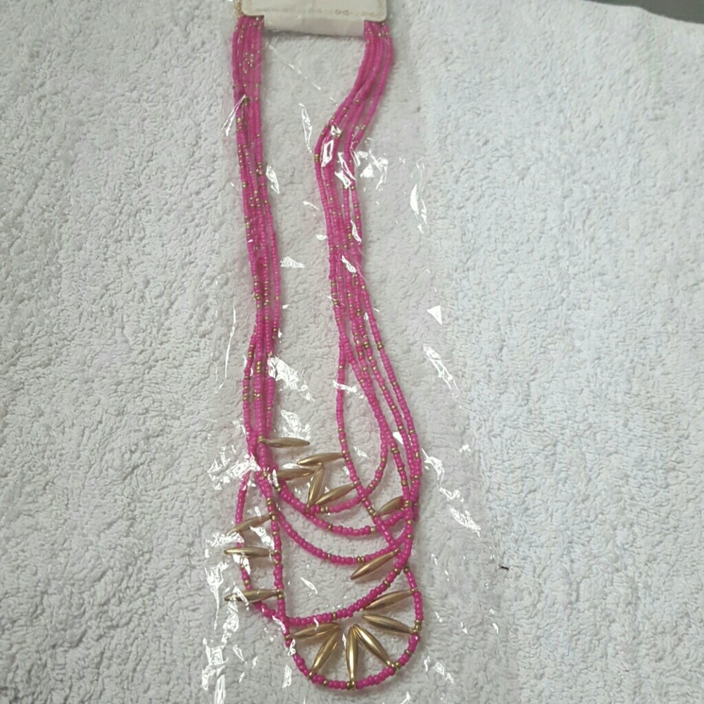 Pink and gold neck peice