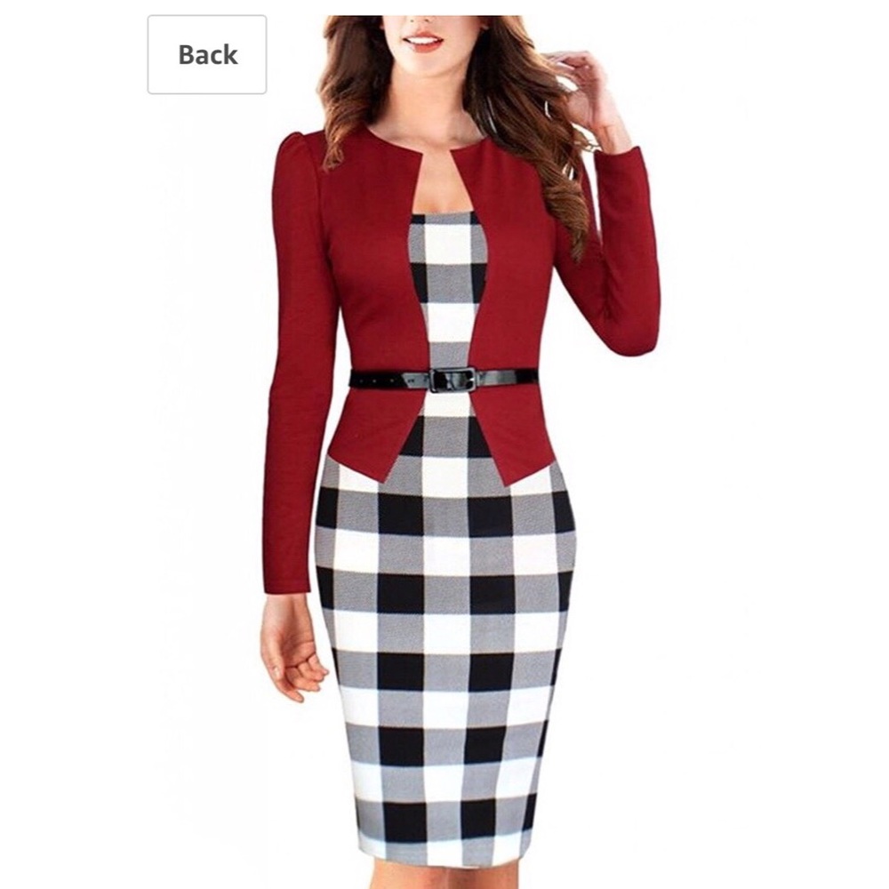 NWT Red/Black/White Amazon Dress Small - Picture 1 of 3