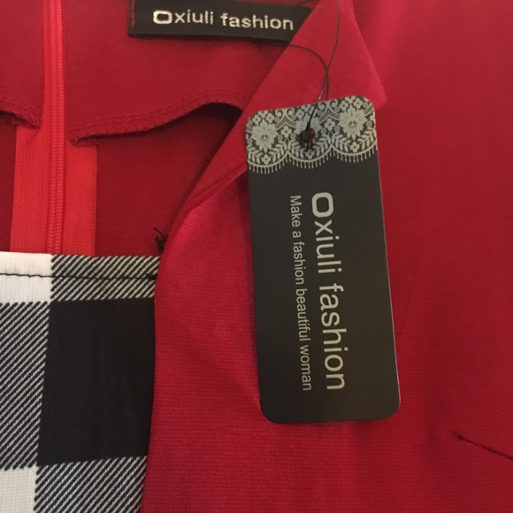 NWT Red/Black/White Amazon Dress Small - Picture 3 of 3