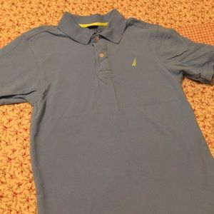 Boys Nautical size large 14/16 blue polo