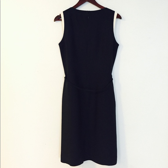 Ellen Tracy Silk Sheath Dress in Navy - Picture 2 of 8