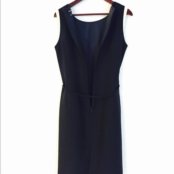 Ellen Tracy Silk Sheath Dress in Navy - Picture 5 of 8