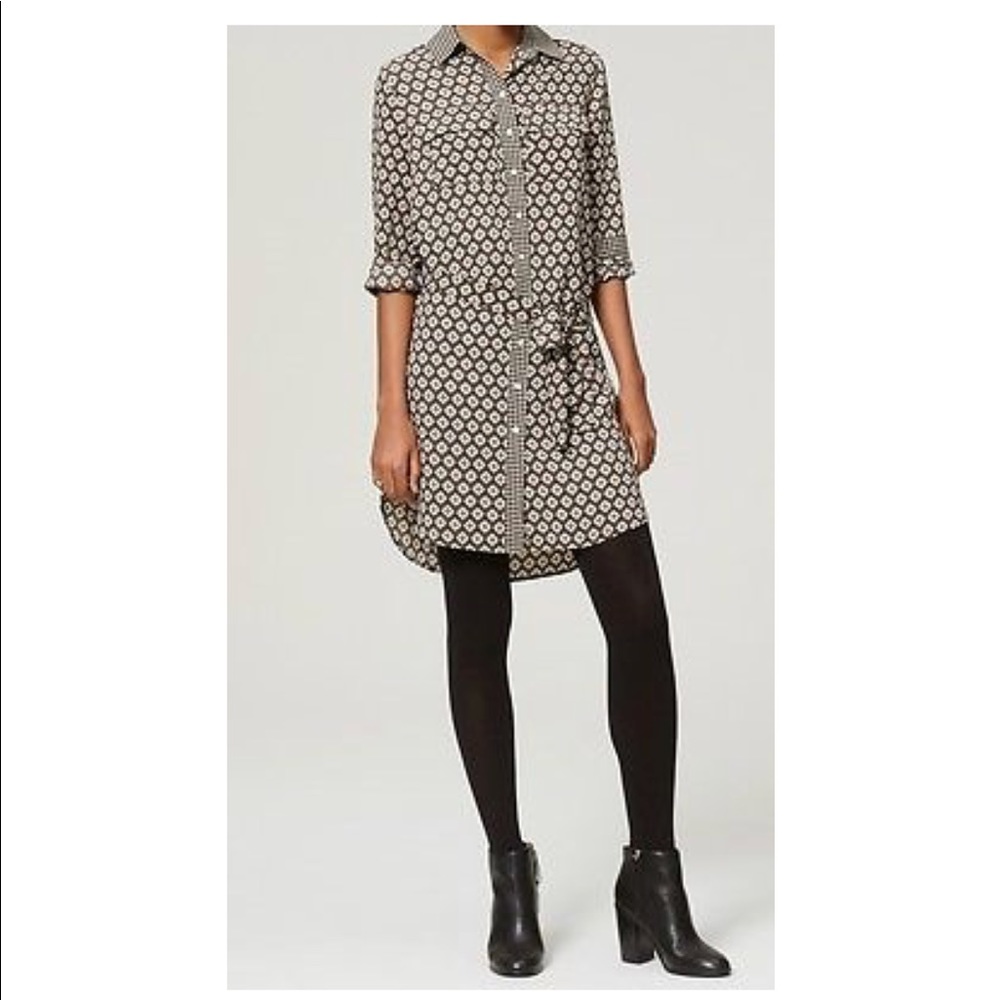 LOFT MIXPRINT SHIRTDRESS XSP