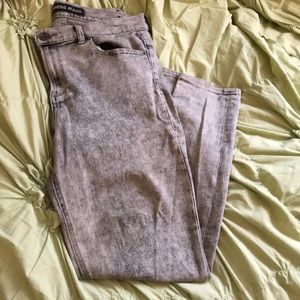Express High Rise Acid Wash Jeggings