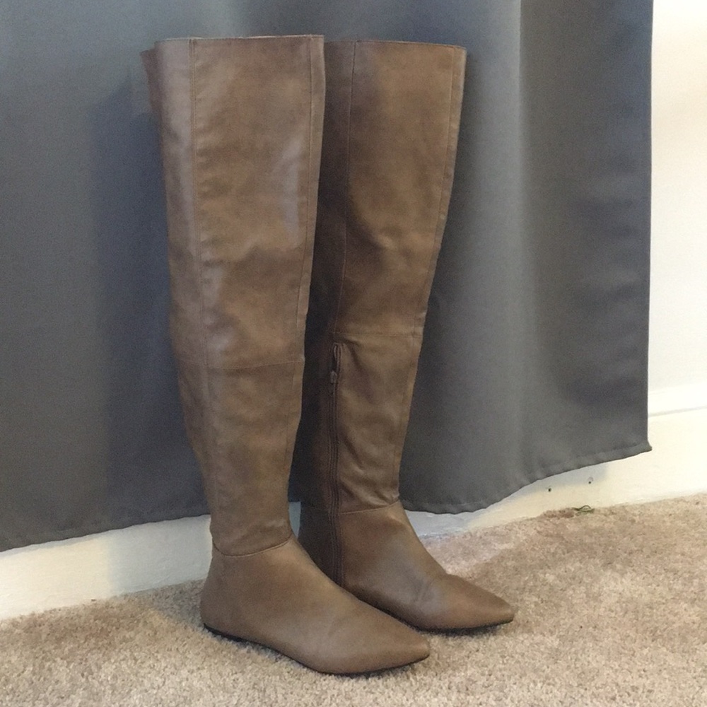 Over the Knee Vegan Leather Boots
