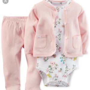 Carters 3 piece set newborn girl