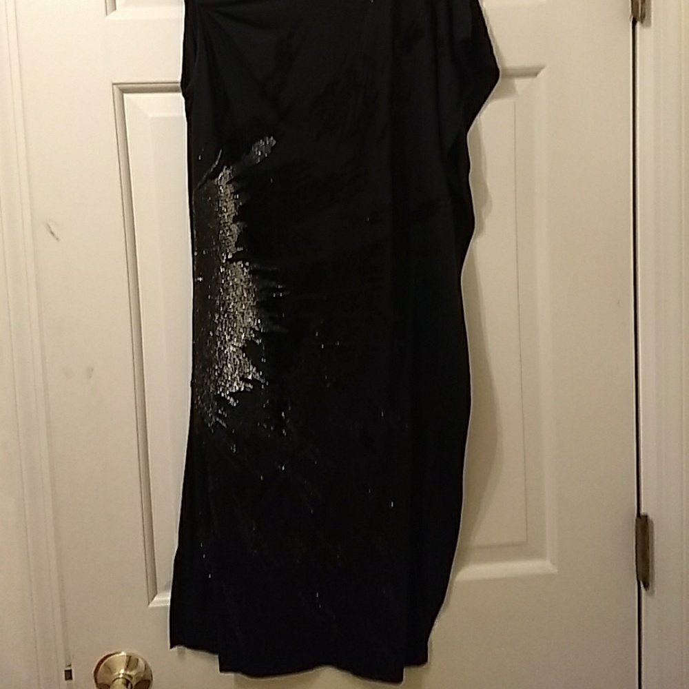 All Saints spitalfields black sequined dress 8