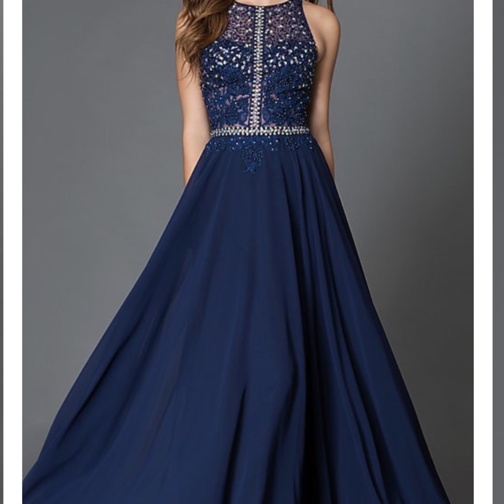 Racerback Floor-Length Prom Dress