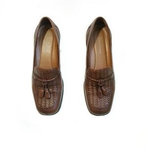 Naturalizer Brown Leather Loafers With Tassels