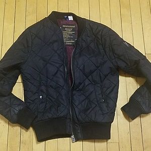 H&m black bomber jacket