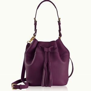 Gigi New York wine colored Jenn bucket bag