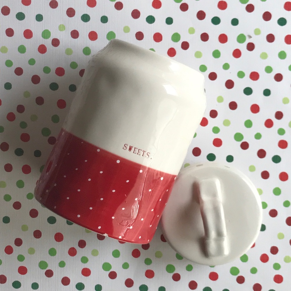 Rae Dunn Magenta Christmas Red Polka Dot Sweets
