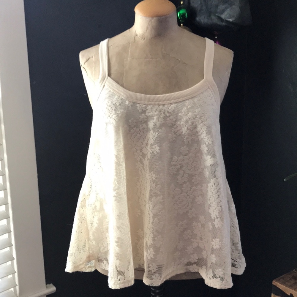 Boho lace tank top