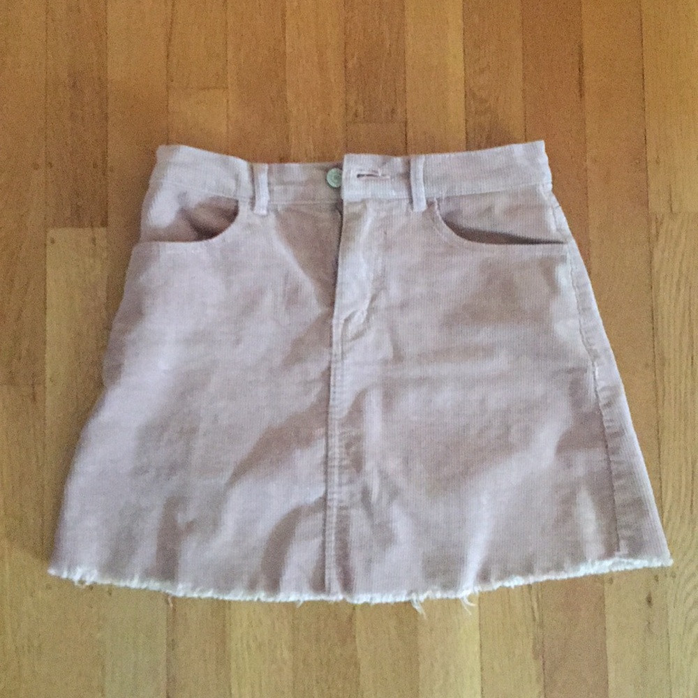 Pink Brandy Melville Corduroy Skirt
