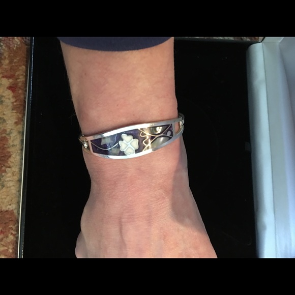 Genuine TAXCO Mexico inlaid bracelet - Picture 2 of 3