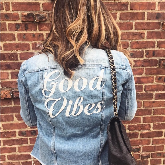 good vibes jean jacket