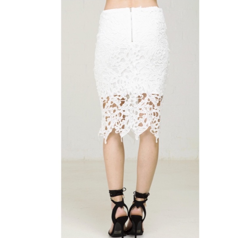 ❌SOLD❌NWT ANGL Vine Crochet Lace Pencil Skirt - Picture 2 of 2