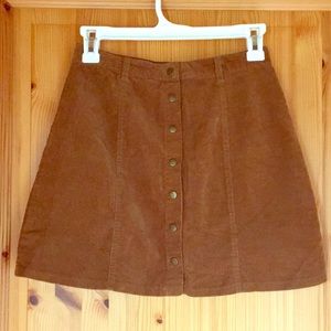 Brown corduroy skirt