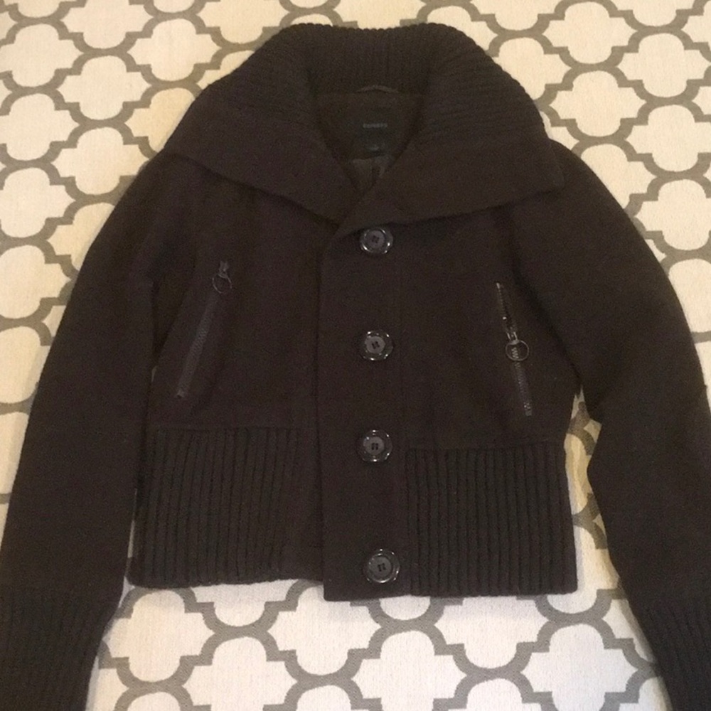 Adorable dark brown wool jacket