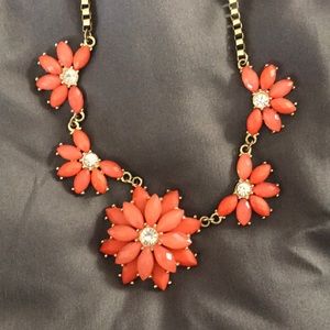 Coral Floral Necklace
