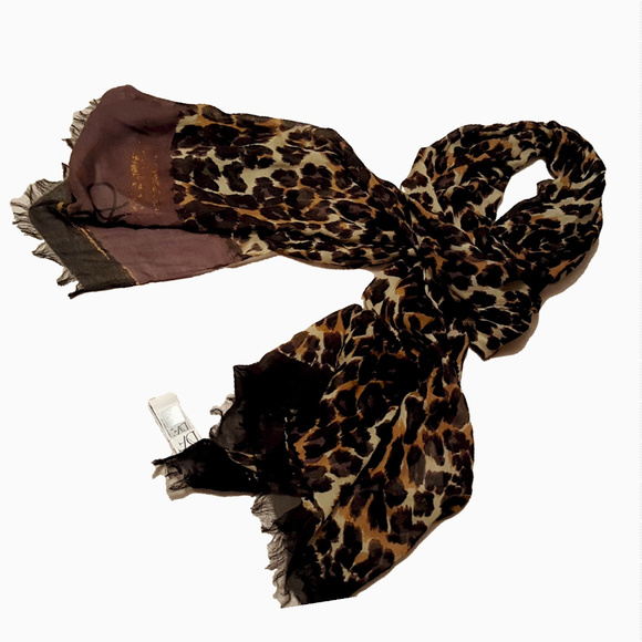 Diane von Furstenberg Leopard Print Scarf NWOT - Picture 7 of 8