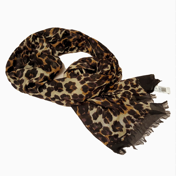 Diane von Furstenberg Leopard Print Scarf NWOT - Picture 2 of 8
