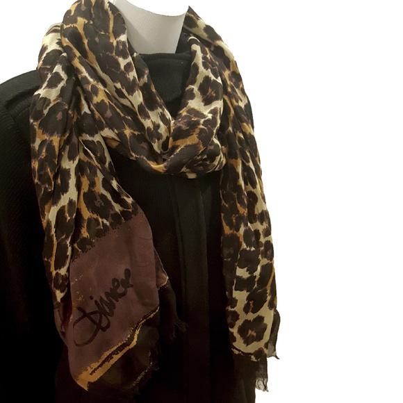 Diane von Furstenberg Leopard Print Scarf NWOT - Picture 3 of 8