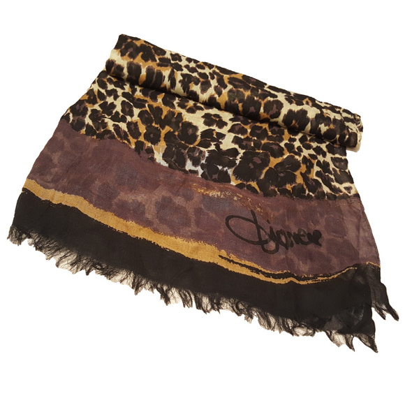 Diane von Furstenberg Leopard Print Scarf NWOT - Picture 5 of 8