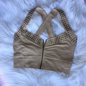 Nude Crop Top