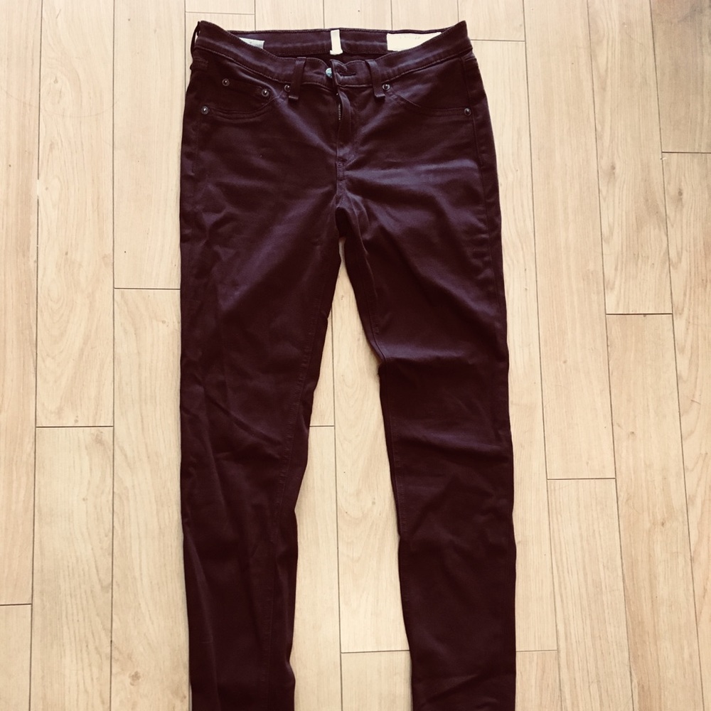 Rag & Bone Legging Jeans, size 28, Purple/Burgundy