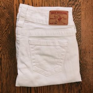 white true religion crop jeans