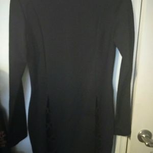 Black Long Sleeve Criss cross Dress