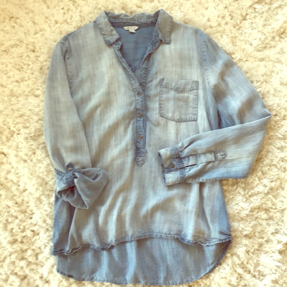 XL blue jean top