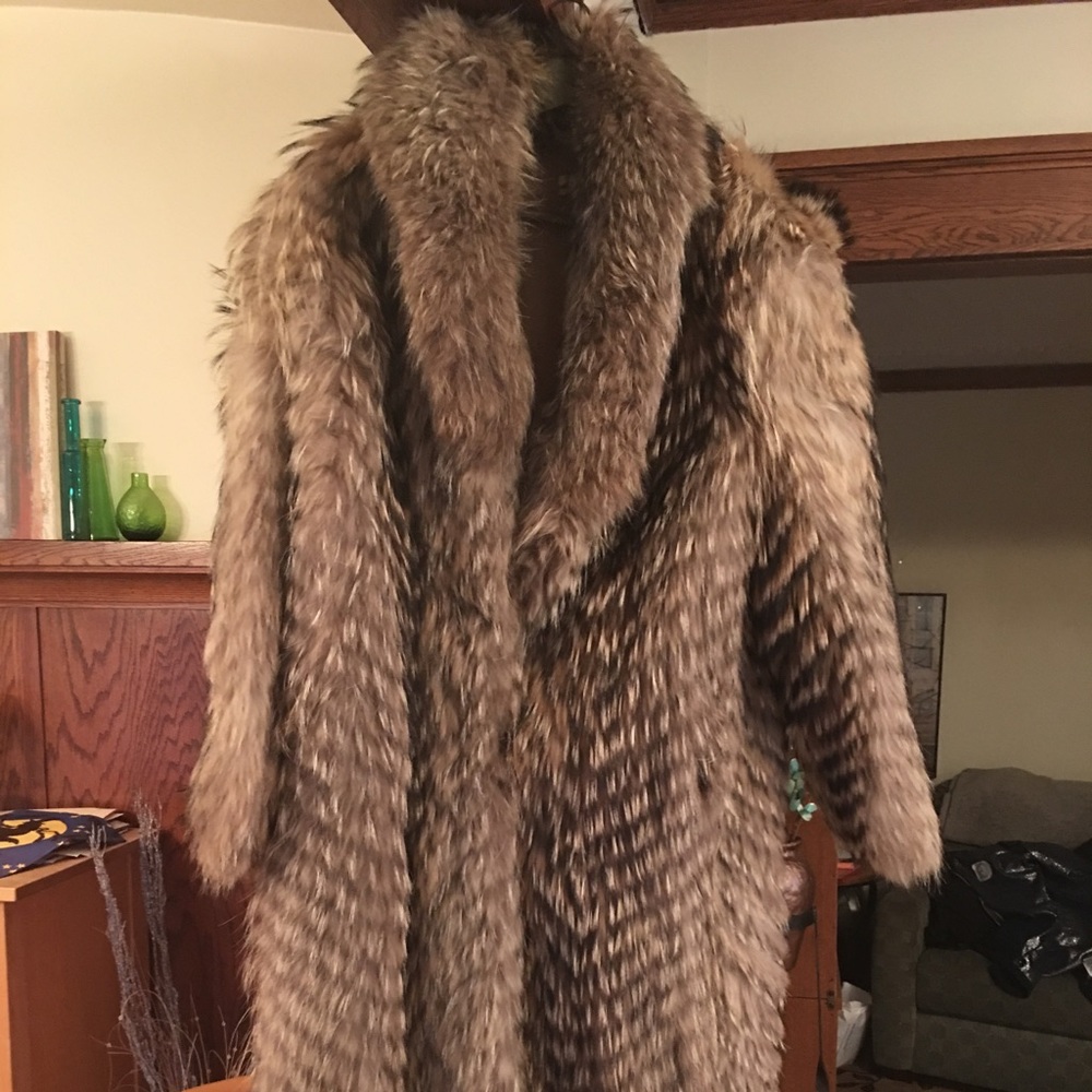 Genuine Raccoon Fur Coat