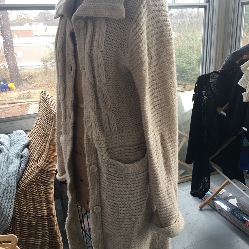 Oatmeal sweater coat