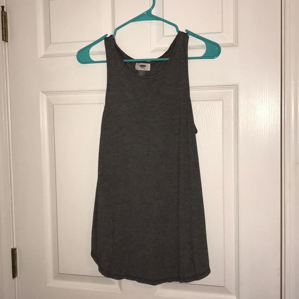 Black and white striped tank top.