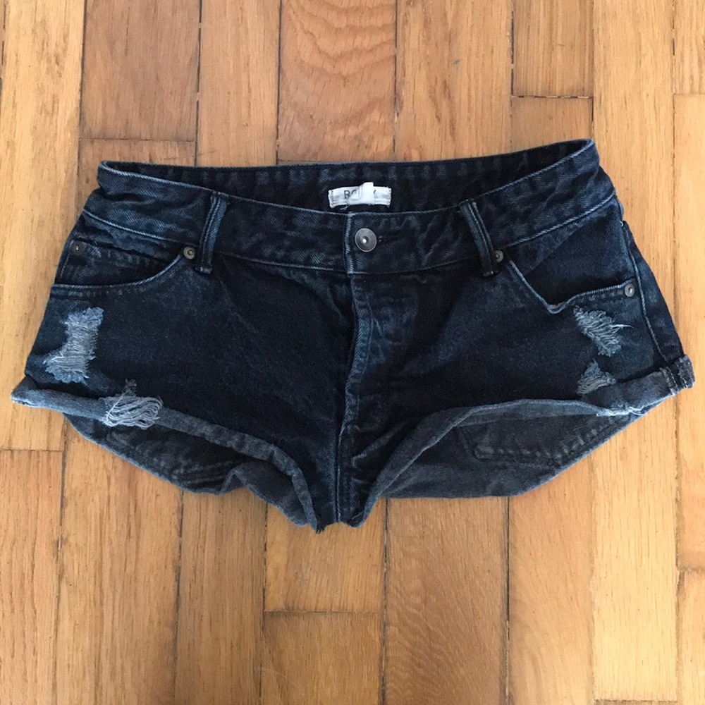 Black Roxy Denim Shorts