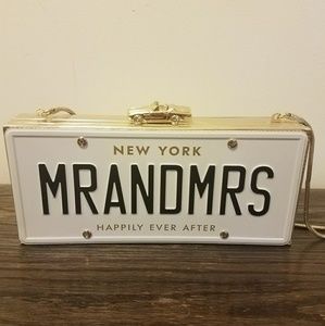 Kate Spade Mr and Mrs Wedding Belles License Plate