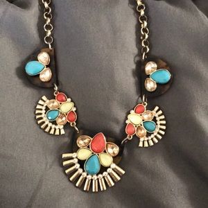 Aztec style bib necklace