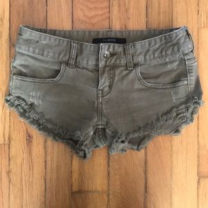 Olive green Billabong Jean Shorts