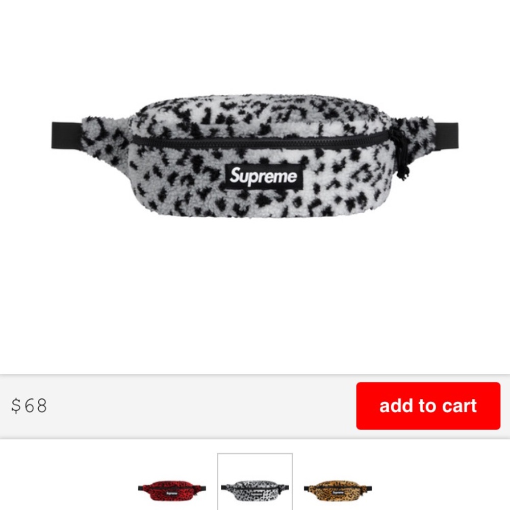 Leopard Fleece Waist Bag