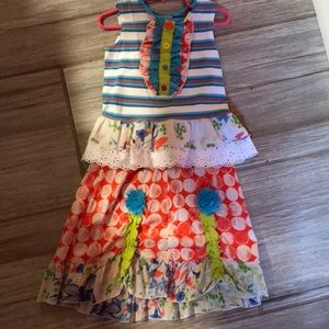 Zara Couture shirt and skirt outfit