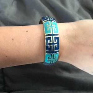 Teal and blue bangle