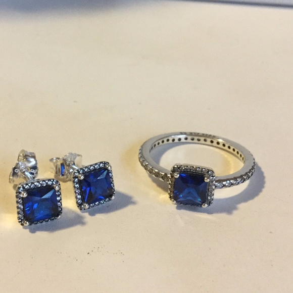 Pandora Timeless Elegance True Blue Crystal Ring - Picture 7 of 8